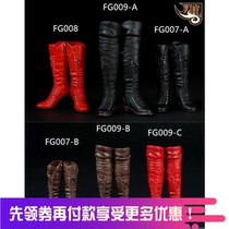 1 6 Soldiers Shoes Female Soldiers Long Barrel Boots Fire Girl Toys suitable for steel bonecoated rubber female vegan body