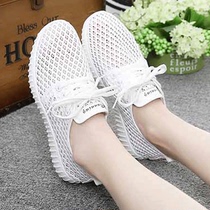 Old Beijing Cloth Shoes Women Net Breathable Mesh Surface Hollowed-out Mesh Shoes Softbottom Flat Bottom Summer New Middle Aged Women Shoes Mom Shoes