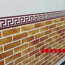 Kitchen wallpaper shop overall pastoral wall circumference Retro self-adhesive paper sticker Booties temperament wall brick Fast food restaurant moisture-proof