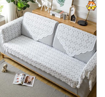 Towel sand mesh lace backrest long sofa towel autumn and winter white hair net spring and autumn chair new gauze cover yarn