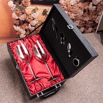 KM goblet red wine set home gift box European small creative gift high grade crystal glass champagne glass