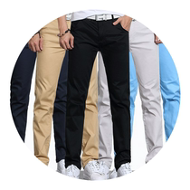 Lan Ben autumn new casual pants mens Korean version of the trend business loose straight wild fit slim black mens pants