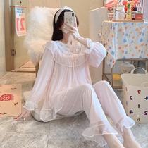 Sleepwear Lady Spring Autumn Season Long Sleeves Long Pants Pink V Collar Pink Color Method Vintage Palace Court Windy Princess Summer Home Jacket