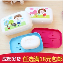 Travel Belt Cover Soap Box Home Creative Bathroom Laundry Soap Box Drain Sealed Sponge Soap Shelf