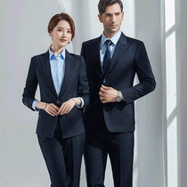Professional suit Womens suit business slim-fit work clothes 2019 autumn new men and women with the same suit Korean version