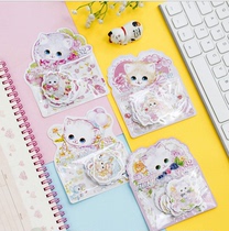 Flower cat stamping sticker package DIY decoration decoration decoration decoration decoration decoration for 4 optional