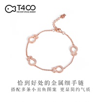 T400 silver bracelet 2019 new womens fashion style personalized sterling silver student Korean version wild fresh best friend Sen department