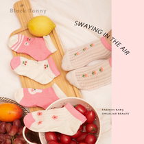 Small black tox 2022 spring summer thin section girl pure cotton cartoon short socks mesh socks small black Tony children socks