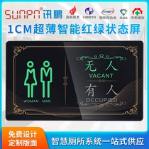 Smart toilet Public toilet Toilet partition Manned unmanned electronic display status card automatic sensor light