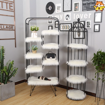 Cosmetic table net red chair Mao Mao mat small desktop decorative blanket desktop plush mat imitation wool dressing table blanket mat