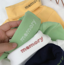 Sensibility Chenchen mom boys winter clothes Constant temperature inner tide pile collar childrens high-neck bottoming shirt mens long-sleeved T-shirt