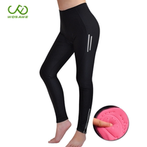 Vosavi mountain bike elastic slim fit female autumn riding silicone cushion trousers breathable quick-drying bicycle pants