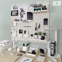 Gable hole board non-perforated wall shelf Nordic creative DIY desktop storage frame photo wall decoration