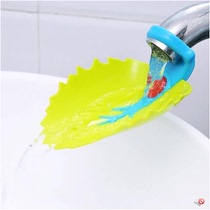 Creative leaf faucet extender children baby hand wash aid faucet Guide sink extension mouth