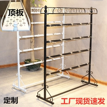 Wrought socks shelf display rack inter-layer adjustable mid-island mobile phone case jewelry hanger landing multi-function trailer rack