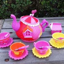 Cute powder American Lele Angel House afternoon teapot 14 sets with color box girl toy gift