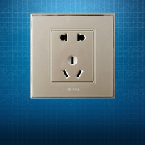 Simon Switch Socket 56 Series Champagne Gold Five Holes Socket Gold 23 Panel 86 Type V51084 -