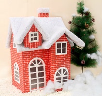 Christmas snow decoration decoration Christmas snow house cardboard Christmas snow house props