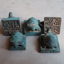 Bronze tortoise seal ancient seal antique crafts ornaments antique collectibles
