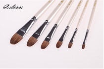 High quality acrylic paint brush round head Wolf cents oil painting watercolor pen White Rod single and double number set brush