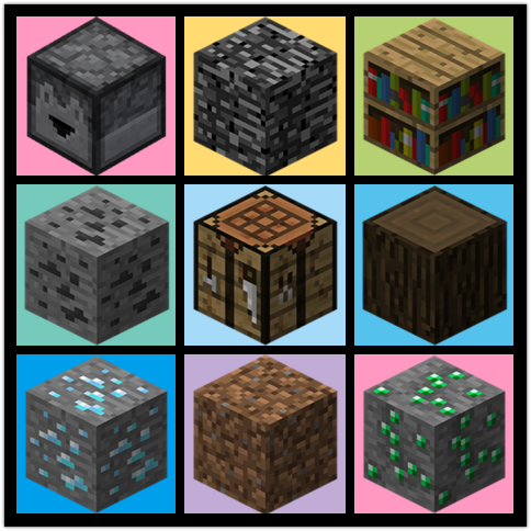 满35元包邮mc我的世界方块大全20厘米可开合存储物件手工纸模型_7折