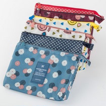 Printed light makeup storage bag small makeup storage bag double cosmetics storage bag