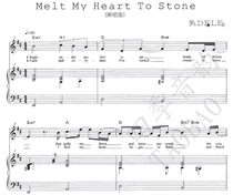 Adele melt my heart to stone vocal music playing and singing accompaniment score (with solo score)