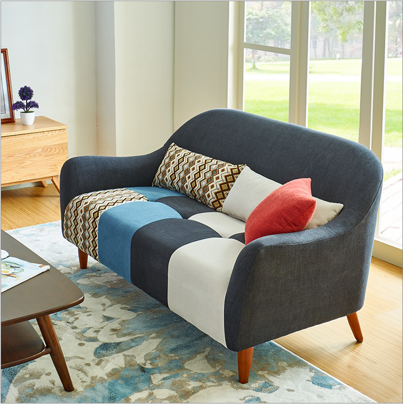 优质棉北欧布艺沙发简约单双人三人小户型组合可拆洗现代海绵沙发_7折