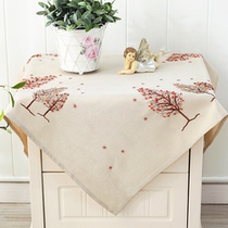 Nordic Small Table Cloth Embroidery Fabric Bed Head Cabinet Hood Multipurpose Cover Towels Bedside TV Cover Cloth Fridge Washing Machine Geb