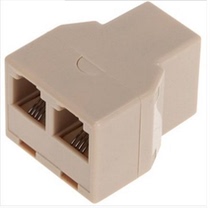Three-end junction box one minute two connector telephone branch extension good helper three-way adapter recording box