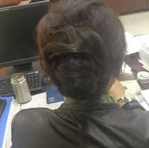 Head flower hair bag wig Hair circle female curls realistic natural bud head plate hair styling Rubber band plate hair fluffy simulation