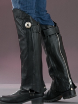 17829 Imported cowhide Harley BMW Indian Ducati motorcycle leather leggings warm riding knee pads