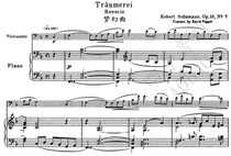 Schumann Fantasy Op 15 No 7 cello piano score (with solo score)