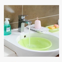 Japan imported round basin plastic washbasin bathroom cleaning basin wash foot basin vegetable basin leaf series