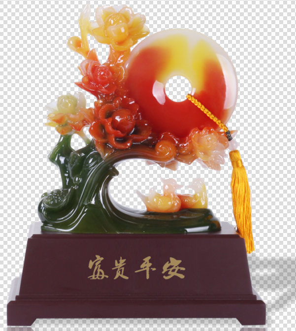 富贵平安摆件树脂花好月圆工艺中秋礼品祝贺喜庆寓意团圆美好摆饰_7折