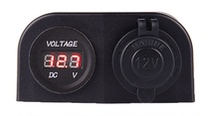 12-24v Universal cigarette lighter socket car LED digital display voltmeter combination