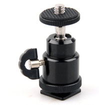 Metal hot shoe small gimbal 1 4 screw interface universal ball gimbal bracket Photographic lamp monitor bracket