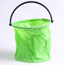 Traditional Chinese painting folding plastic bucket