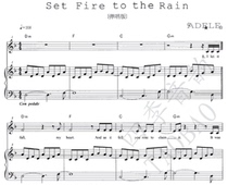 Adele Adele set fire to the rain Vocal Accompaniment Score (Send Solo Score)
