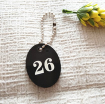 Custom high-grade number plate Acrylic number plate tag storage card Sauna hand card double-sided number plate restaurant