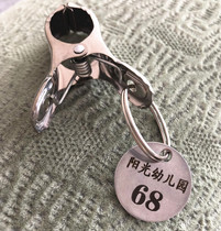 Custom Malatang clip number plate Stainless steel plate digital catering number plate tag riser dish