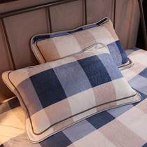 Flannel pillowcase a pair of coral plush winter warm pillowcase 48*74 zipper pillow core leather