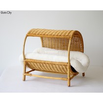 Rattan cat bed CatsCity design brand pet furniture pure handmade natural rattan cat nest four seasons Universal