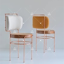 Nordic Light Lavish Metal Dining Chair Modern Fashion Designer Vines Chair American Hotel Lobby Reception Chair Single Chair