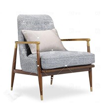 American Sofa Single Wood Sofa Hotel Cafe Recreation Recreation Chair Sales Building Chamber chair Tiger Chair