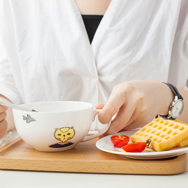 早餐杯子粥碗创意燕麦杯麦片杯儿童酸奶杯陶瓷杯大号容量牛奶杯子产品展示图4