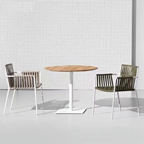 Outdoor Table & Chairs Patio Outdoor outdoor Balcony Fujii Chair Coffee Room Milk Tea Shop Dining Chair Combination Light Extravagant Modern Creativity