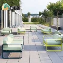 Nordic Outdoor Leisure Sofa Waterproof Sunscreen Aluminum Alloy Sofa Open Courtyard Yang Light House Garden Combined Furniture