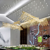 Chinese sales department Sand table Glass tile House decoration chandelier Hotel lobby Villa engineering custom lamps