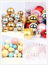 Birthday Cake Decoration Pendulum Pieces GOLD BALL SILVER BALL FOAM BALL INSERTS MULTICOLOR COLORFUL BALL BALL PLUG-IN BAKING CLOTHING